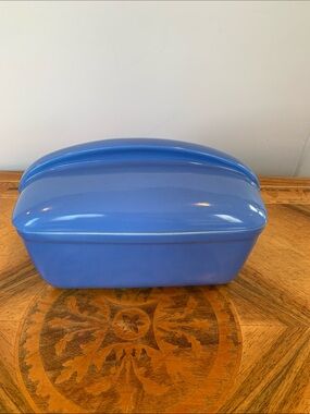 Vintage MCM Hall China for Westinghouse Delphinium Blue Refrigerator Dish Loaf